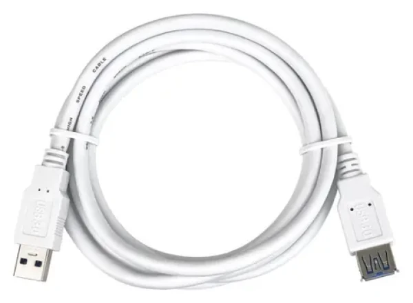 PremiumCord USB 3.0 A-A M/F 0,5 m bílá / Prodlužovací kabel / Super-speed 5 Gb/s / stíněný (ku3paa05w)
