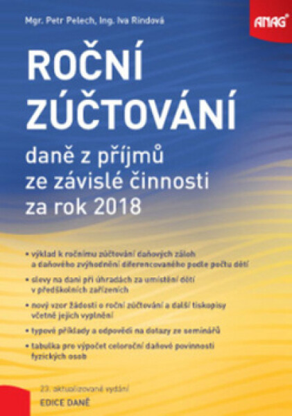 Roční zúčtování daně z příjmů ze závislé činnosti za rok 2018 - Petr Pelech; Iva Rindová