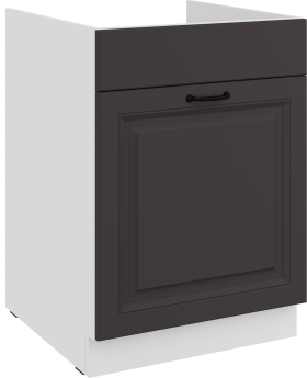 Spodní skříňka pod dřez Stilo 60 ZL 1S BB - Premium Box Barva korpusu: Bílá, Barva dvířek: Grafit