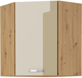 Horní rohová skříňka Artisan 60x60 GN-72 1F (45°) Barva korpusu: Dub artisan, Barva dvířek: Cappucino lesk