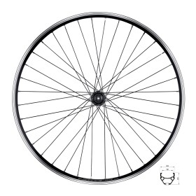 Zapletené kolo zadní FORCE CLASSIC 622x19 "V" FHTX500 36d