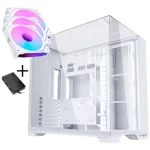 Lian Li O11 Vision Compact bílá + 3× UNI FAN SL-INF 120 mm / PC skříň / Mid Tower / Tempered Glass / ARGB (GABU-751)