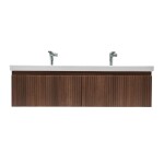 Koupelnová skříňka s umyvadlem SAT Evolution 118x30x44,8 cm ořech Aida mat SATEVO120NAU5BA SATEVO120NAU5BA