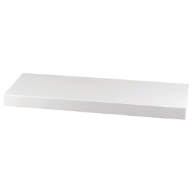 Polička nástěnná 60 cm, MDF, barva bílý vysoký lesk, baleno v ochranné fólii