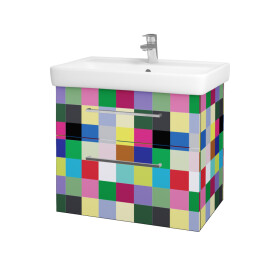 Dřevojas - Umyvadlová skříňka Q MAX SZZ2 70 - Individuální odstín dle RAL/NCS / Úchytka T04 / Individuální odstín dle RAL/NCS 115463E