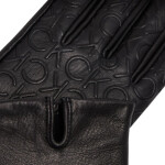 Calvin Klein Re-lock Debossed Leather Gloves K60K609975 dámské