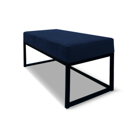 FRONTI Lavička EMLI 80 cm v loftovém stylu - modrá