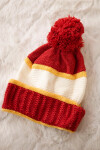 Dámská čepice Kinga K297 red+mustard+ecru UNI