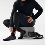 Unisex merino běžecké ponožky SMARTWOOL Run Zero Cushion Ankle Socks, Black velikost: 34-37 (S)