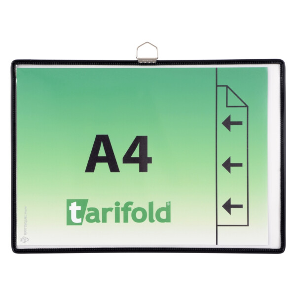 Djois rámeček s kapsou a očkem, A4, otevřený bokem, černý, 5 ks