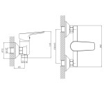 AQUALINE - LOTTA nástěnná dřezová baterie 3/4", bez ramínka, černá mat LT641B