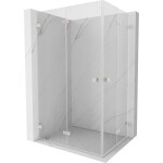 MEXEN/S - Lunar-F Duo sprchový kout skládací dveře 100 x 90, transparent, nikl kartáčovaný 836-100L-090P-97-00