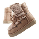 D.Franklin snow boots ladies winter fashion fur insulated brown high dámské 40