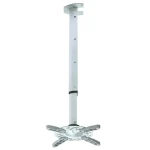 Techly 301566 stříbrná / Stropní držák projektoru / nosnost 15 kg / náklon 0-30° / otočný 360° / tyč 60-102 cm (301566)