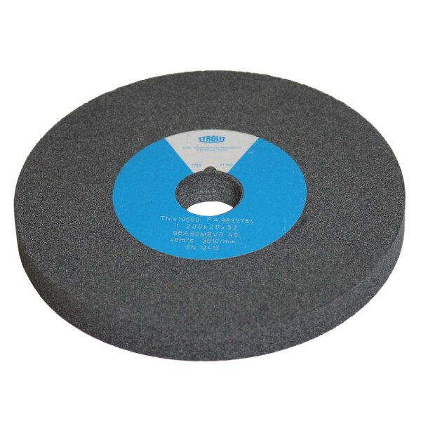 Brusný kotouč na stolní brusku, 200x20mm, otvor 32mm, P80, 96A80M8V3, Tyrolit