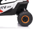 Mamido Elektrické autíčko Buggy Madman bílé | UTV-MX 4x4 | EVA kola | 12V 10Ah | EKO kůže
