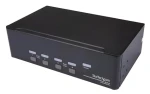 StarTech 4-portový Dual-Monitor KVM černá / KVM přepínač / DisplayPort / 4K 60Hz / USB Hub (SV431DPDDUA2)