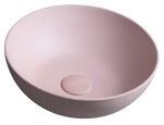 SAPHO - FORMIGO betonové umyvadlo na desku, Ø 39cm, růžová mat FG321