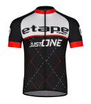 Pánský cyklistický dres Etape TEAM, černá/červená (elastický materiál, velikost 4XL)
