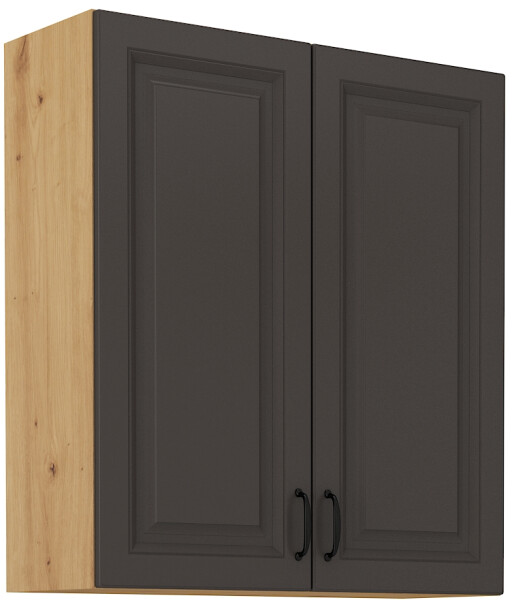 Horní skříňka Stilo 80 G-90 2F Barva korpusu: Dub artisan, Barva dvířek: Grafit