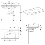 GEBERIT - Acanto Umyvadlo 90x48 cm, otvor pro baterii, s přepadem, bílá 500.623.01.2