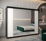 Šatní skříň Abi T2 Barva korpusu: Bílá, Rozměry: 150 cm, Dveře: Černá