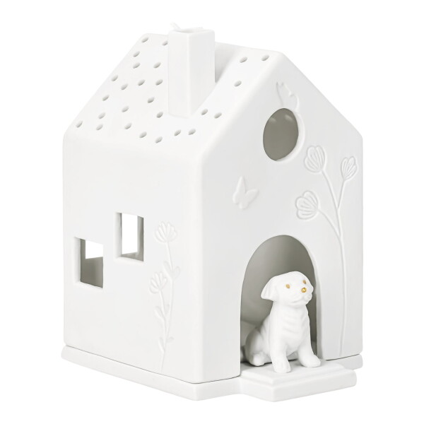 Räder Porcelánový svícen Dog, bílá barva, porcelán