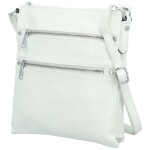 Stylová dámská koženková crossbody kabelka Melisandra, bílá