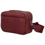 Stylová dámská koženková crossbody kabelka MaxFly Tarja, vínová