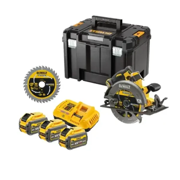 DeWALT DCS578NTA / Aku kotoučová pila / 54 V / kotouč 190mm / 3x 5.0Ah + nabíječka + kufr (DCS578NTA)