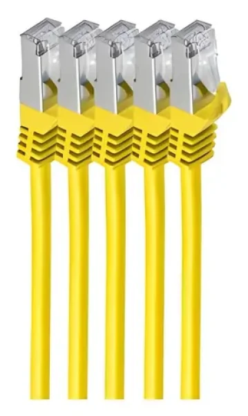 Shiverpeaks CAT7 S/FTP 2m žlutá / Patch kabel / RJ-45 / 600 MHz / LSZH (BS75512-Y-SET5)