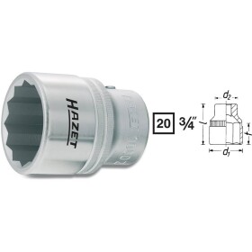 Hazet HAZET 1000Z-35 vnější šestihran vložka pro nástrčný klíč 35 mm 3/4