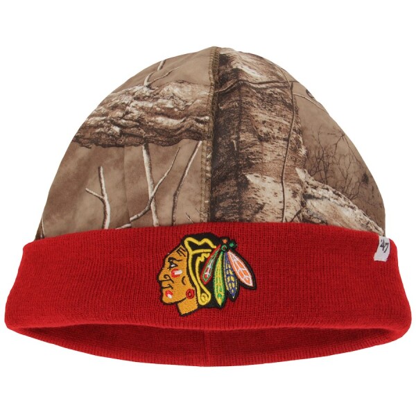 47 Brand Pánská Zimní Čepice Chicago Blackhawks Real Tree Foxden