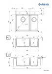 DEANTE Eridan černá Granitový dřez, 1.5 bowl ZQE_N503
