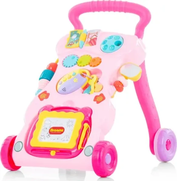 CHIPOLINO Chodítko interaktivní Funny Pink / od 6 měsíců (148106)