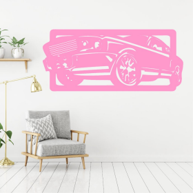 Samolepka Auto Ford Mustang Barva: růžová, Velikost: 40 x 18 cm