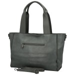 Trendy dámská koženková kabelka na rameno Marga, tmavě šedá