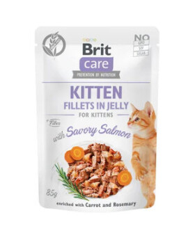 Brit Care Kitten Fillets in Gravy with Savory Salmon Enriched with Sea Buckthorn and Nasturtium 85 g
