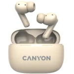 CANYON TWS-10 OnGo béžová / sluchátka s mikrofonem / BT 5.3 / IPX5 / nabíjecí pouzdro 500mAh (CNS-TWS10BG)