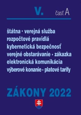 Zákony V-A/2022 verejná správa