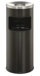 Durable Safe černá / Odpadkový koš s popelníkem / kulatý / 17 l (333201)