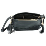 Módní dámská koženková crossbody kabelka Vaios, černá