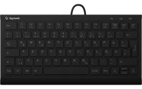 Keysonic KSK-5011ELC černá / Mini klávesnice / DE QWERTZ / USB / bílé podsvícení / zdvih 1,5 mm (60956)