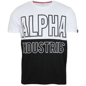 Alpha Industries Tričko Block bílé