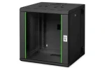 Digitus Unique černá / Nástěnný rozvaděč / 12U / 643x600x600 mm / skleněné dveře / IP20 (DN-19 12-U-3-SW)
