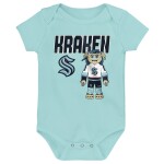 Outerstuff Dětské body Seattle Kraken NHL Littlest Player 3Pk Creeper Se Velikost: Batole 18 měsíců