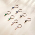 Stříbrné náušnice Swarovski Elements Dióna, stříbro 925/1000, Černá
