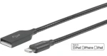 ESTUFF Lightning kabel MFI šedá / 1,5 m / Lightning–USB-A (ES601165)