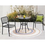 Balkónový set 1+2, stůl 60x60, židle umělý ratan barva antracit, kov antracit