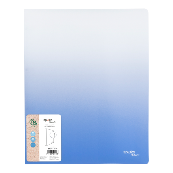 Spoko ReLeaf kroužkový pořadač, 4RO, 20 mm, A4, PP, Gradient, modrá